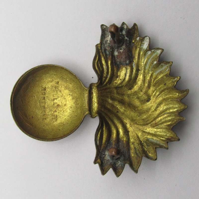 Canadian Artillery cap badge - Lugs intact - Marked `W. Scully Ltd, Montreal` on back