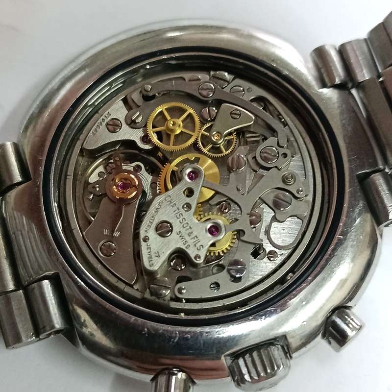 Vintage 1971 Tissot T12 chronograph mechanical mens watch - very good condition - working