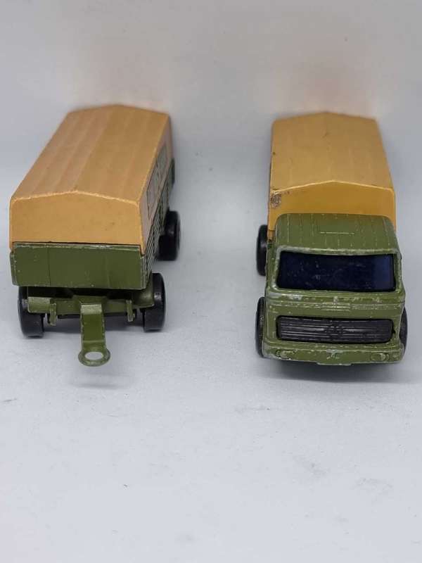 VINTAGE MATCHBOX TP 15  MILITARY MERCEDES TRUCK & TRAILER