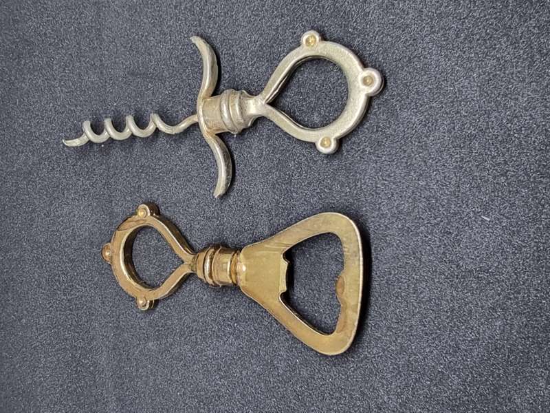 Vintage boat wheel cork screw and bottle opener