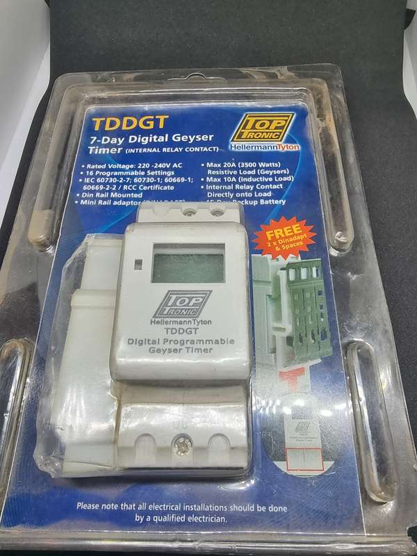 Top Tronic 7 day geyser digital timer