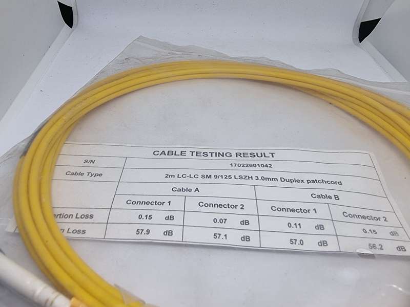 Fiber Optic Duplex Patch Cord LC-LC SM 9/125 LSZH - 3m