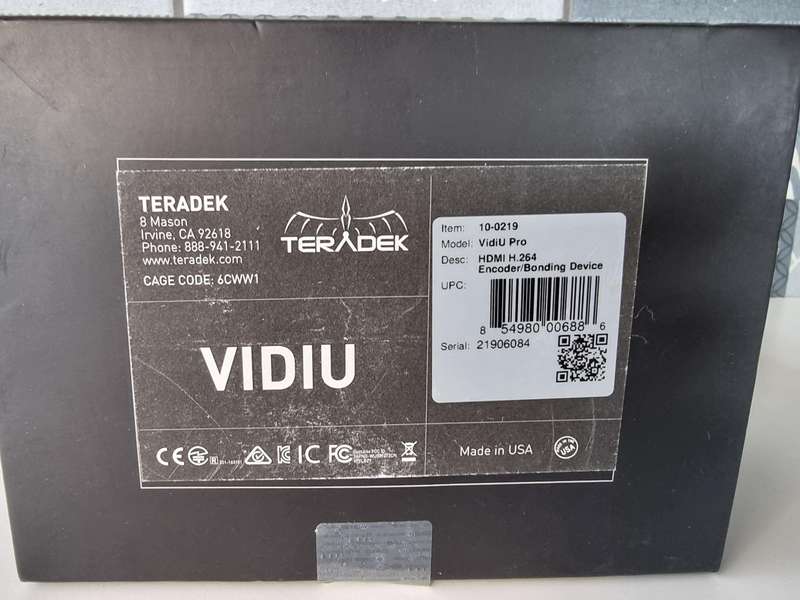 Teradek ViDiU Pro HD Live Streaming WiFi HDMI H.264 Video Encoder and Combiner