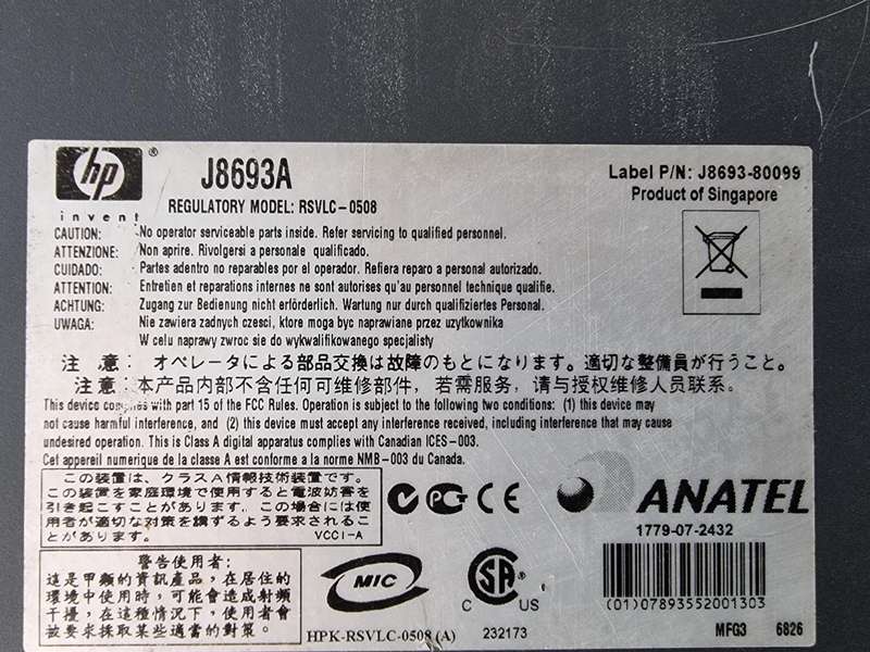 HP ProCurve POE 10/100/1000 48 Port Switch 3500yl (J8693A)