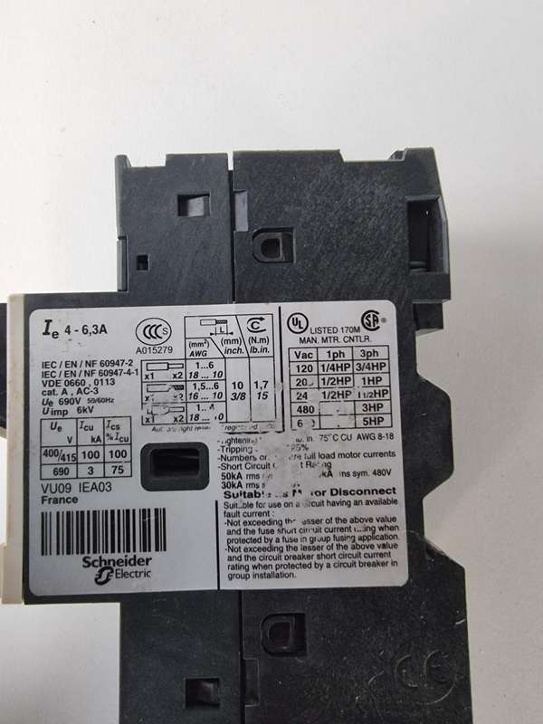 Telemecanique GV2ME10/4-6.3A Motor Protection Circuit Breaker