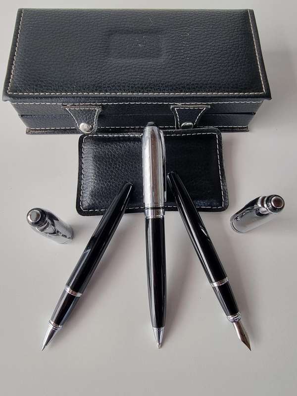 Mark Twain Pen 3pc Set in Leather Case
