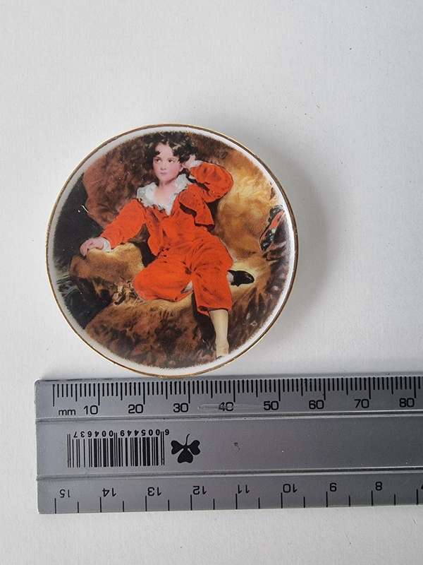 Collectors Item -Decorative Mini Plate Featuring Sir Thomas Lawrence's Famous Painting "The Red Boy"