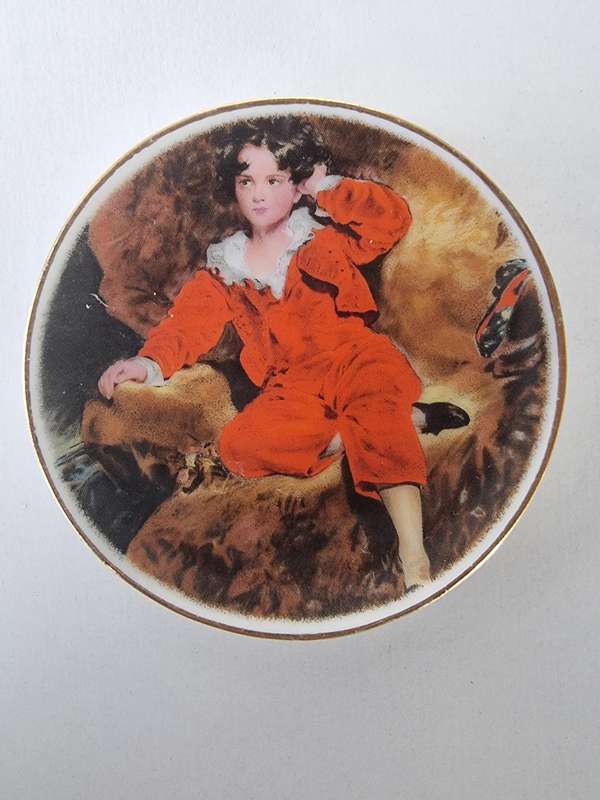 Collectors Item -Decorative Mini Plate Featuring Sir Thomas Lawrence's Famous Painting "The Red Boy"