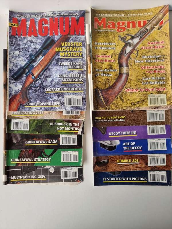 12 Magnum Magazines -  Jan to Dec 2015 one from 2014