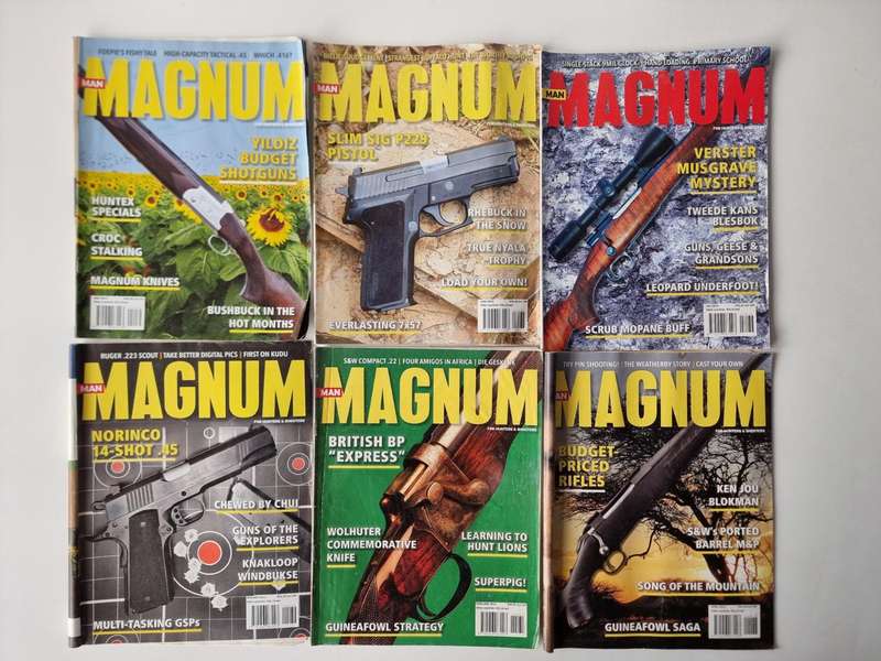 12 Magnum Magazines -  Jan to Dec 2015 one from 2014