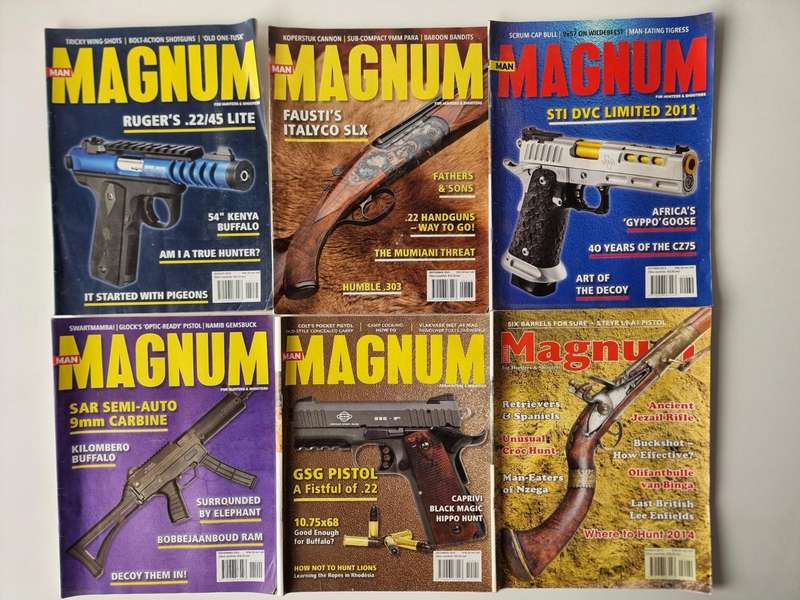 12 Magnum Magazines -  Jan to Dec 2015 one from 2014