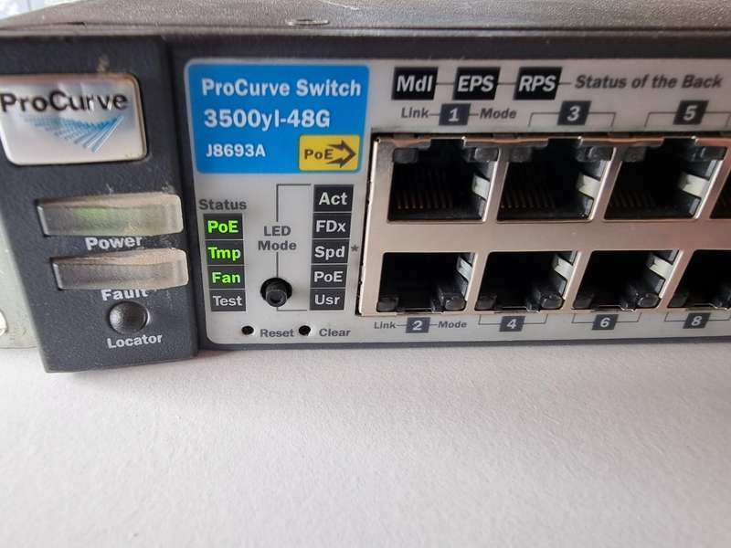 HP ProCurve POE 10/100/1000 48 Port Switch 3500yl (J8693A)