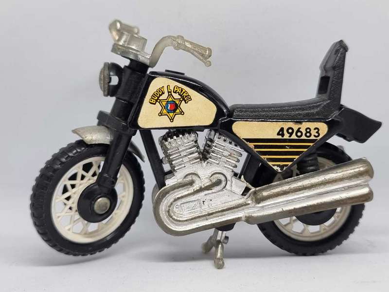 Vintage Buddy L Patrol Police Motorcycle - Hatley 49683 - Japan