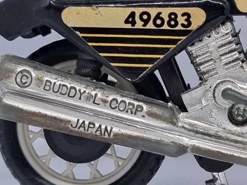 Vintage Buddy L Patrol Police Motorcycle - Hatley 49683 - Japan