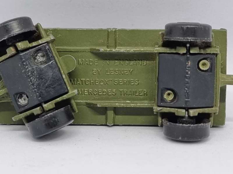 VINTAGE MATCHBOX TP 15  MILITARY MERCEDES TRUCK & TRAILER