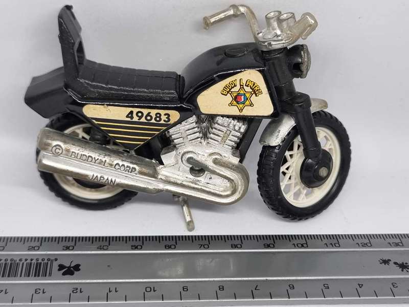 Vintage Buddy L Patrol Police Motorcycle - Hatley 49683 - Japan
