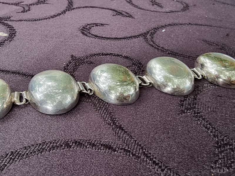 Modernist 925 Sterling Silver Bracelet. ( Genuine Silver. )