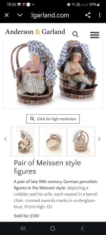 Pair of Meissen style figures