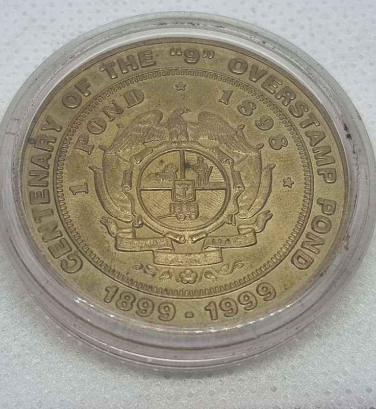 "CENTENARY Of The " 9 " OVER STAMP" ZAR Pond (1899-1999)