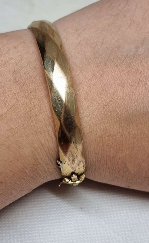 36.78 Grams Metal Cored "GOLD CUFF BANGLE "9CT