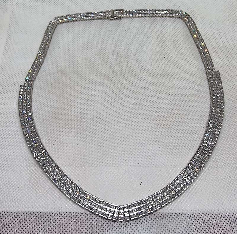 10 Carat CZ 925 Sterling Silver Necklace