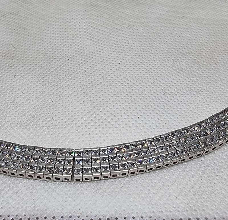 10 Carat CZ 925 Sterling Silver Necklace