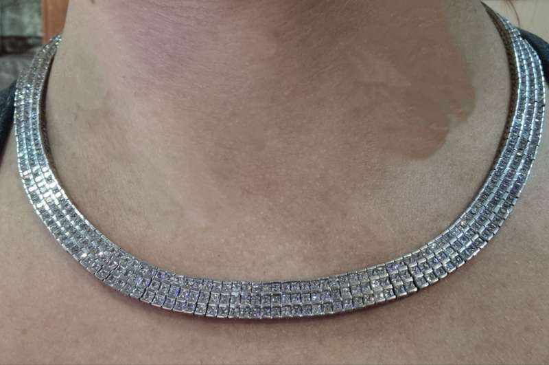 10 Carat CZ 925 Sterling Silver Necklace