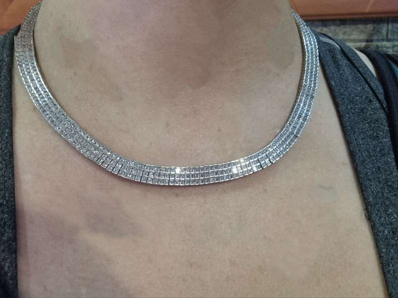 10 Carat CZ 925 Sterling Silver Necklace