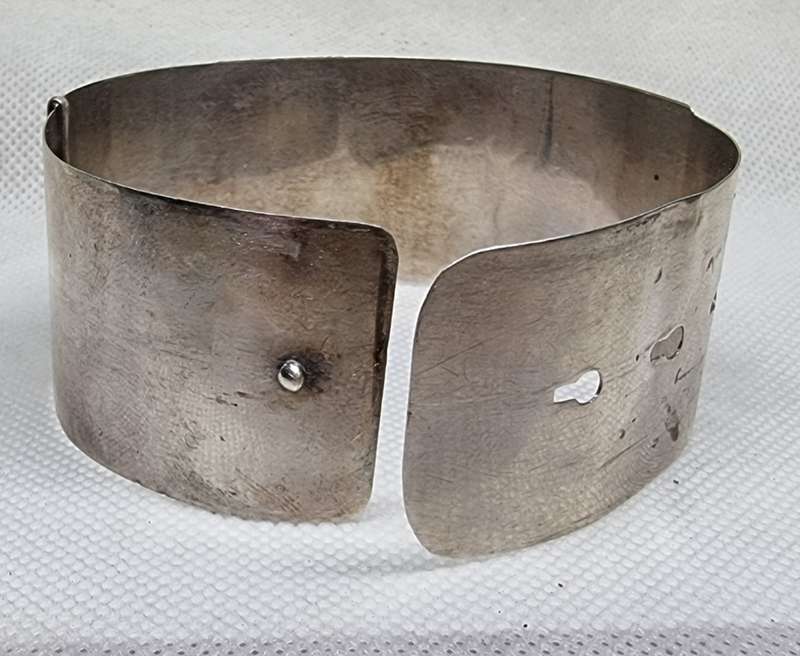 "VICTORIAN" WIDE ENGRAVED" 925 Sterling Silver Bangle.( Genuine Silver. )