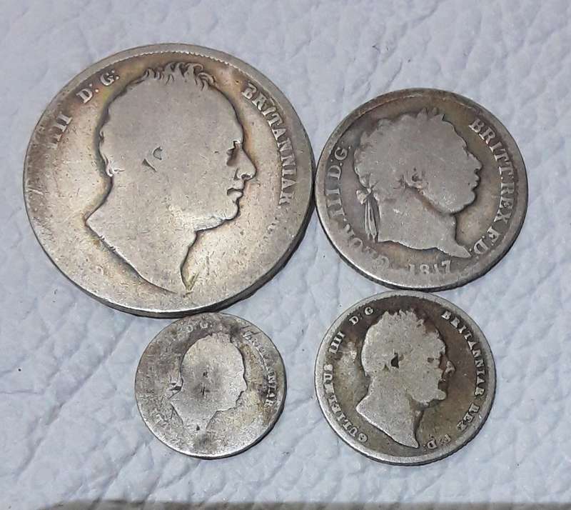 1800's Silver Great Britain coin lot 21.1gr