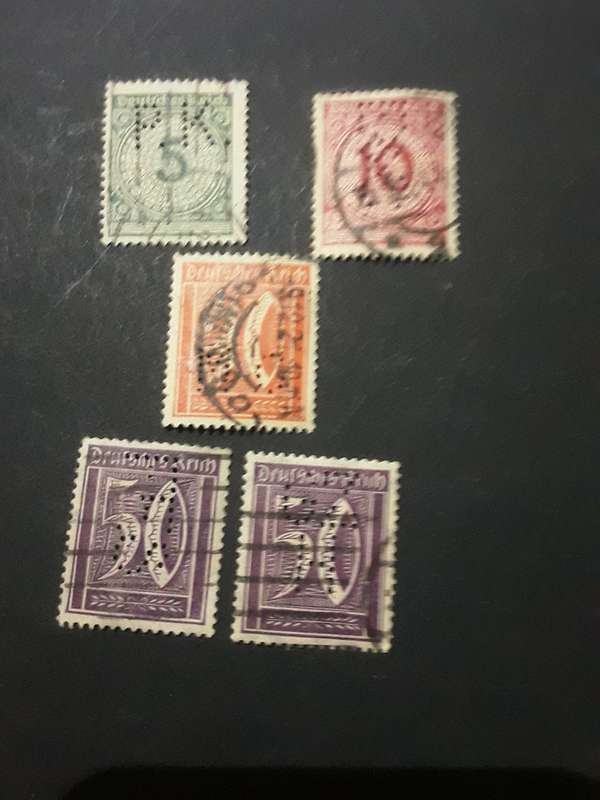1921 Germany stamp lot interesting perforations (5)