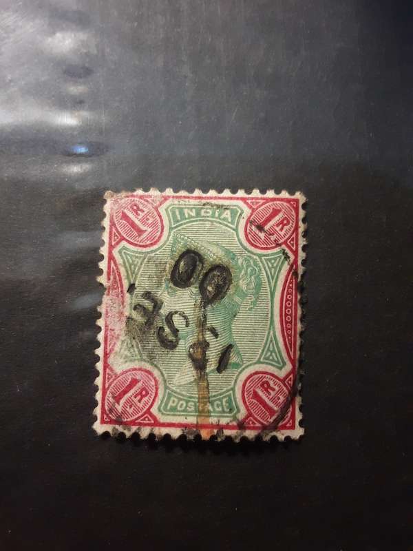 1891 India 1 rupee stamp