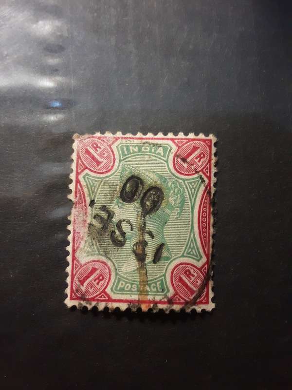 1891 India 1 rupee stamp