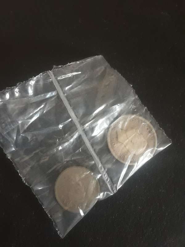 South Africa silver 6d & 3d coins