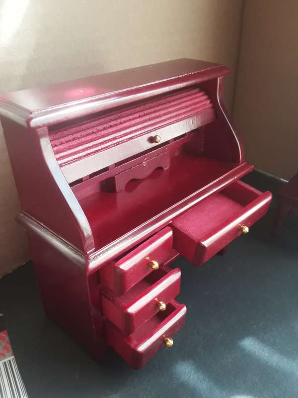 Doll House Furniture writing cabinet + chair