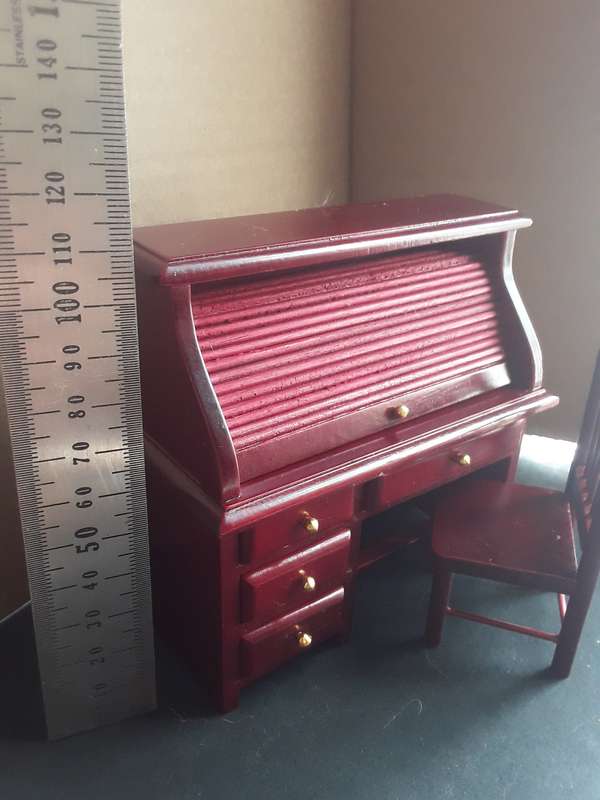 Doll House Furniture writing cabinet + chair
