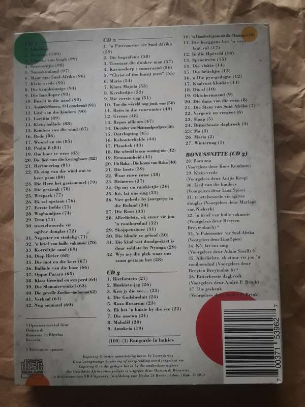 Die gewildste Afrikaanse gedigte cd set (3)