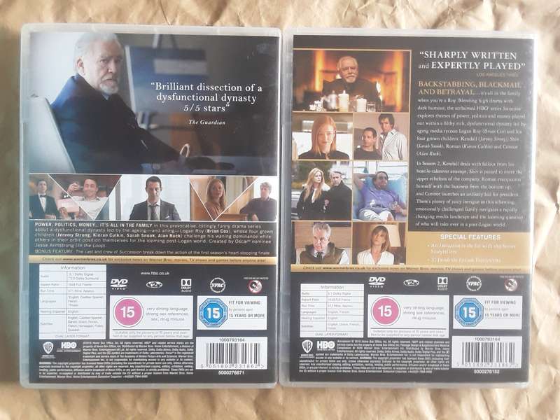 Succession season 1 & 2 dvd lot