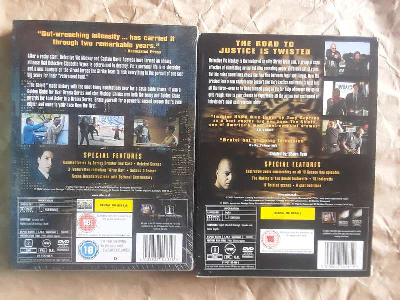 The Shield Season 1 & 2 dvd lot
