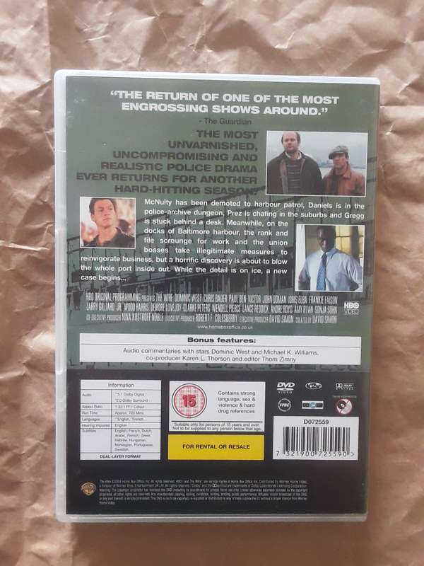 The Wire complete 1st and 2nd season DVD. lot