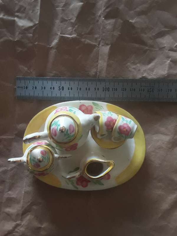 Miniature porcelain tea set