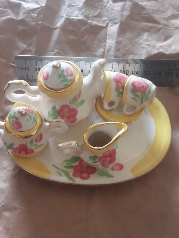 Miniature porcelain tea set