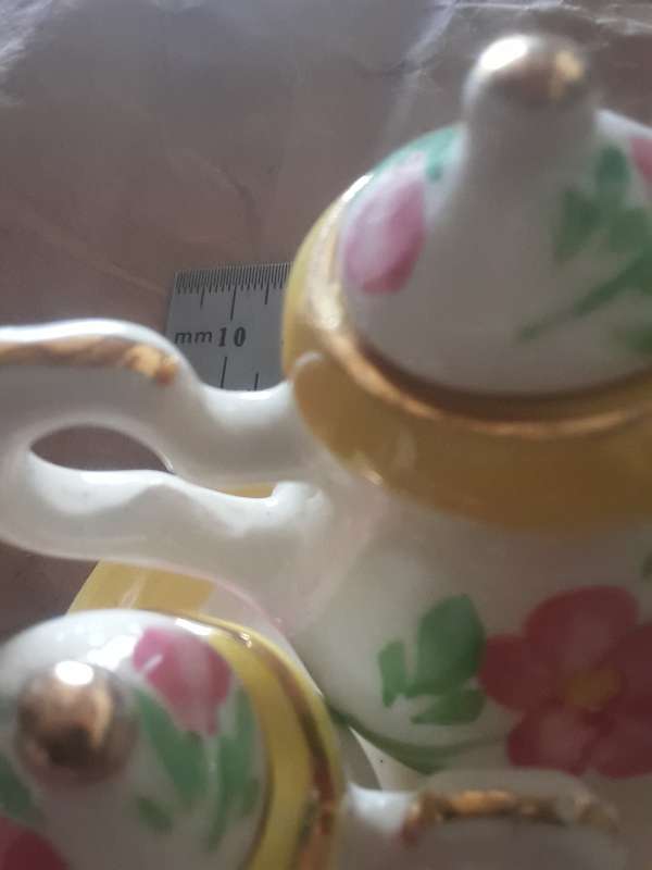 Miniature porcelain tea set