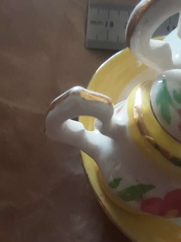 Miniature porcelain tea set