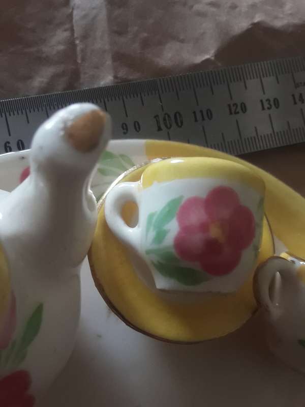 Miniature porcelain tea set