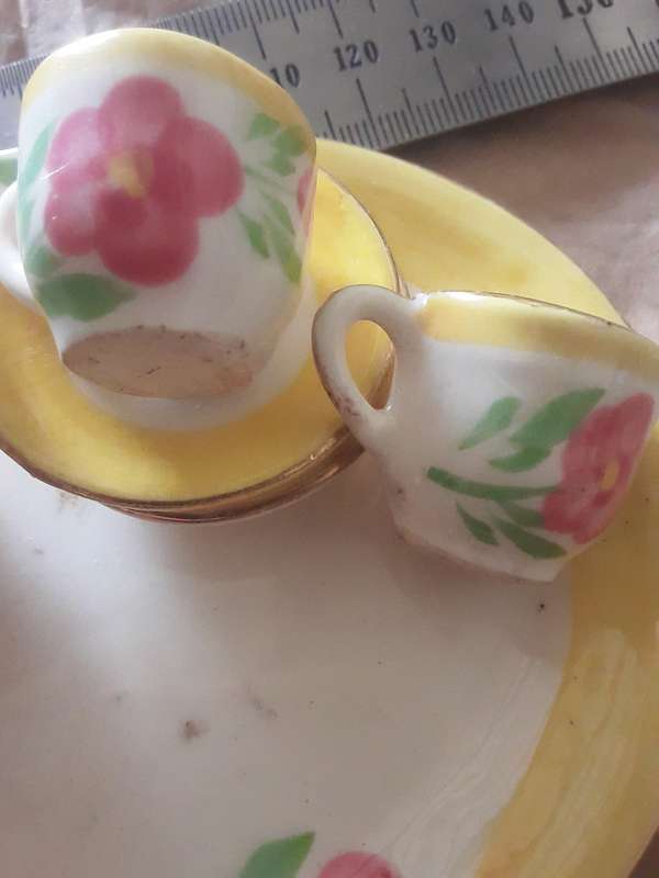 Miniature porcelain tea set