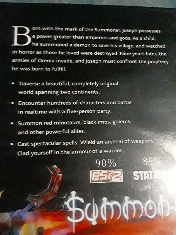The summoner ps 2 game + booklet