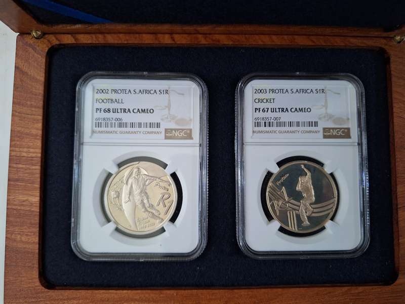 2002 FOOTBALL & 2003 CRICKET SILVER R1 COMBO -NGC GRADED