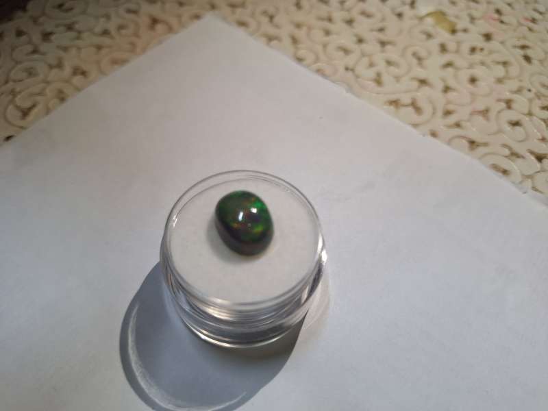 Natural Earth Mined Black Opal -3.98cts