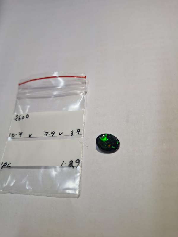 Natural Earth Mined Black Opal -1.29cts